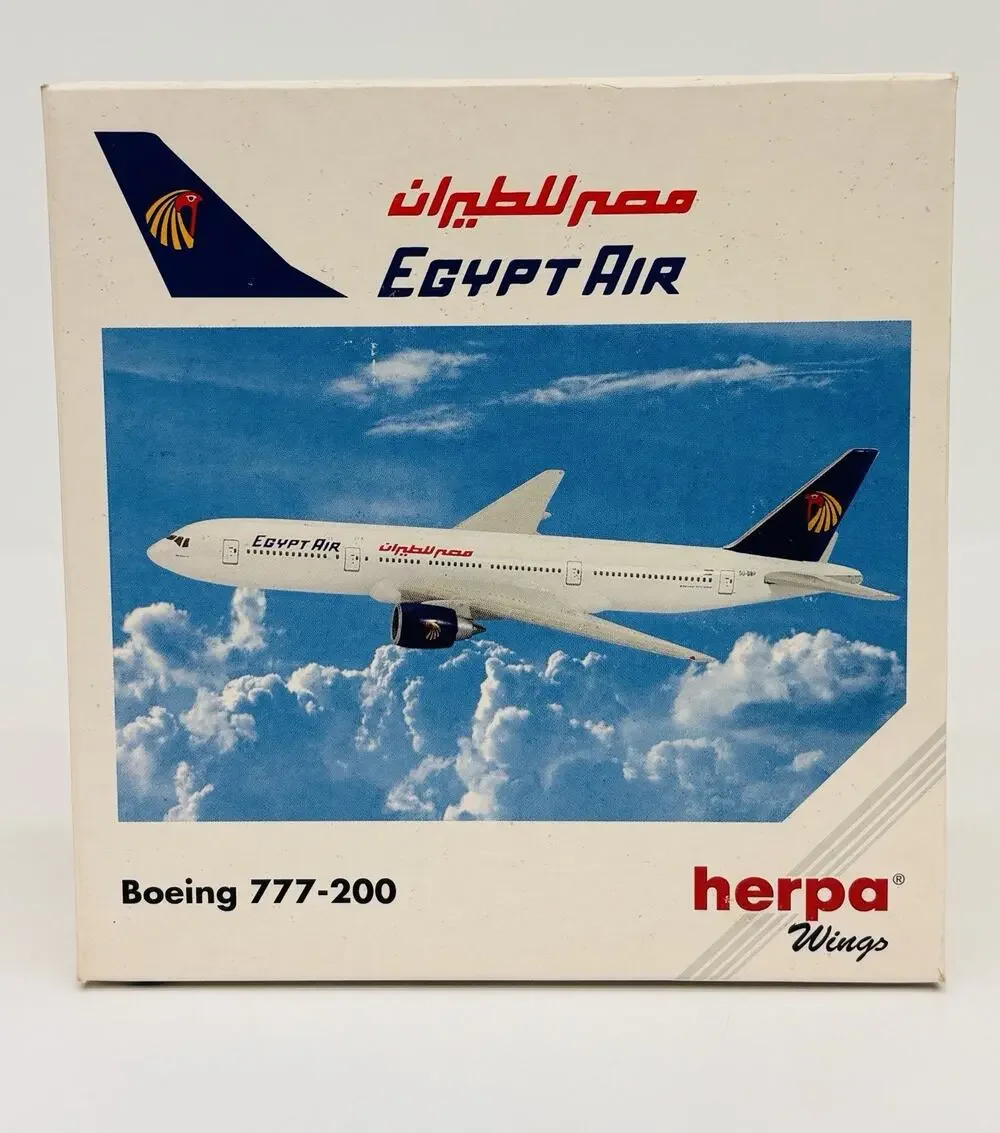 Herpa Wings 1:500 Egypt Air Boeing 777-200 Diecast 506410 New